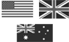 US, UK, and Australian flag