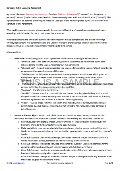non exclusive license agreement template non exclusive licensing contract template non exclusive license agreement template non exclusive licensing contract template