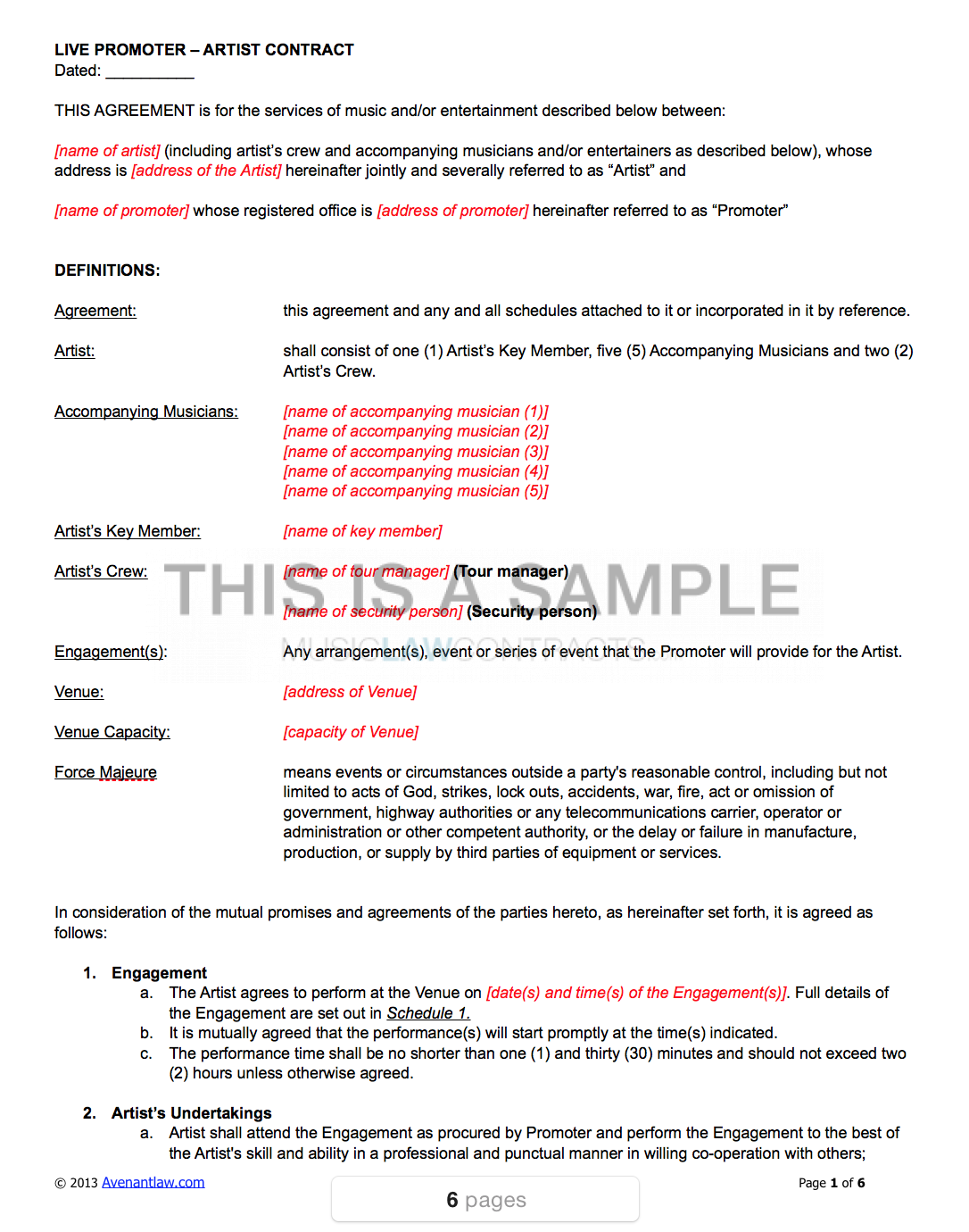 music contracts