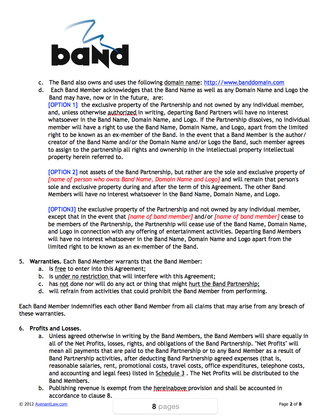 Band Agreement 2