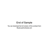End of Sample Music Law Contracts