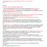 Letter of claim for trademark Infringement