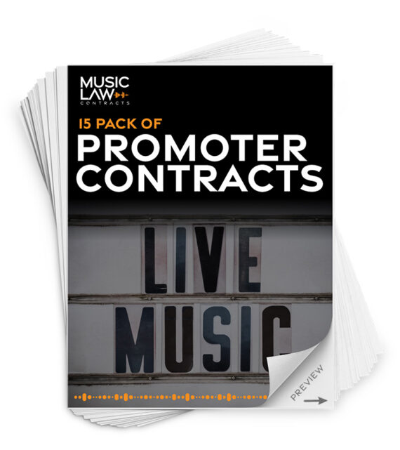 Music Law Contracts - Promoter Contract Pack