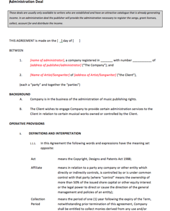 Administration Deal (Publishing)
