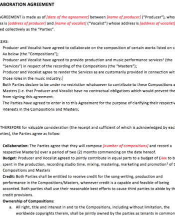 Collaboration Agreement