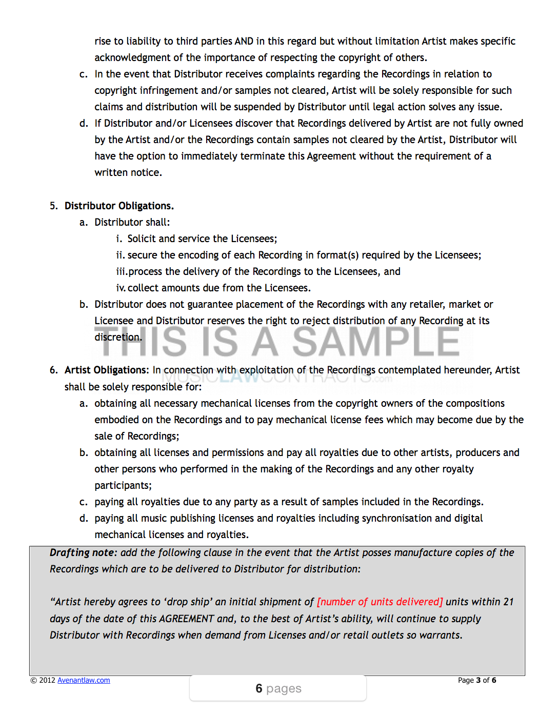 All In One Music Contract Pack Musiclawcontracts