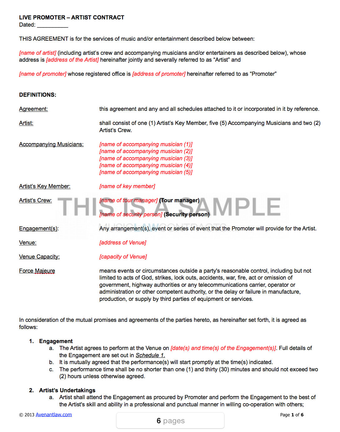 Free Music Co Publishing Agreement Template