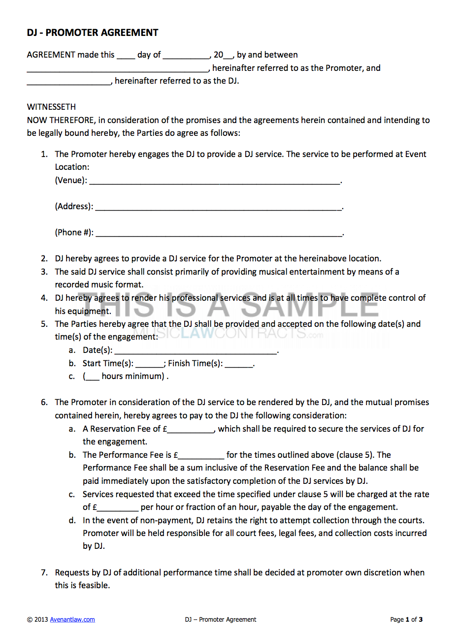 Contract To Hire Agreement Template from www.musiclawcontracts.com