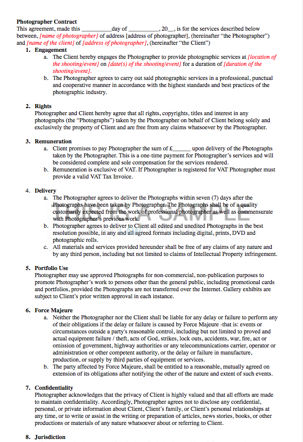 Private Security Contract Template from www.musiclawcontracts.com