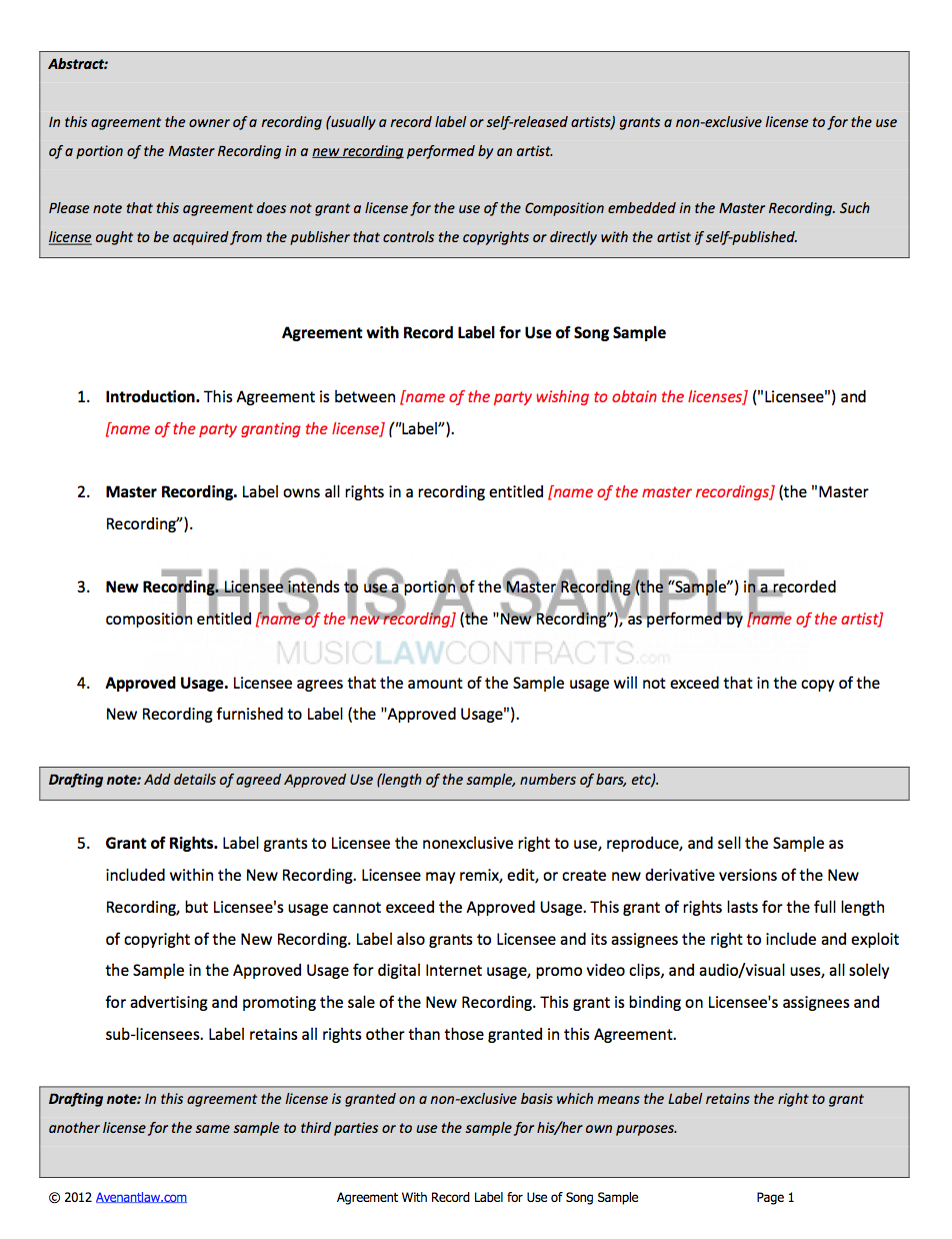 Promoter Contract Pack (22 Contracts) Throughout own brand labelling agreement template